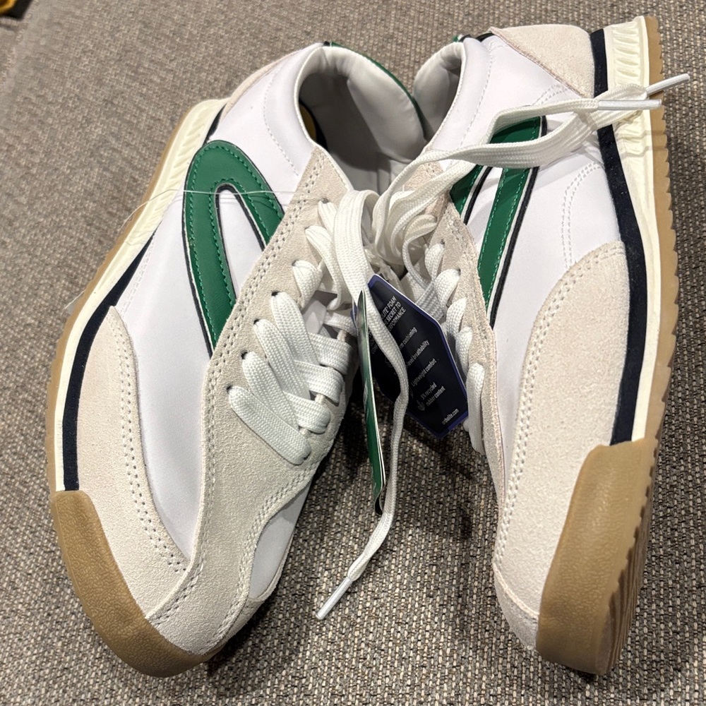 Tretorn Cream and Green Sneakers - Picture 8 of 12